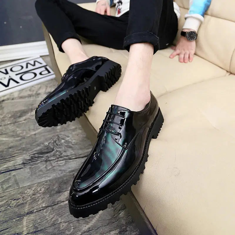 Midnight Gloss Loafers paired with formal attire at a gala event.