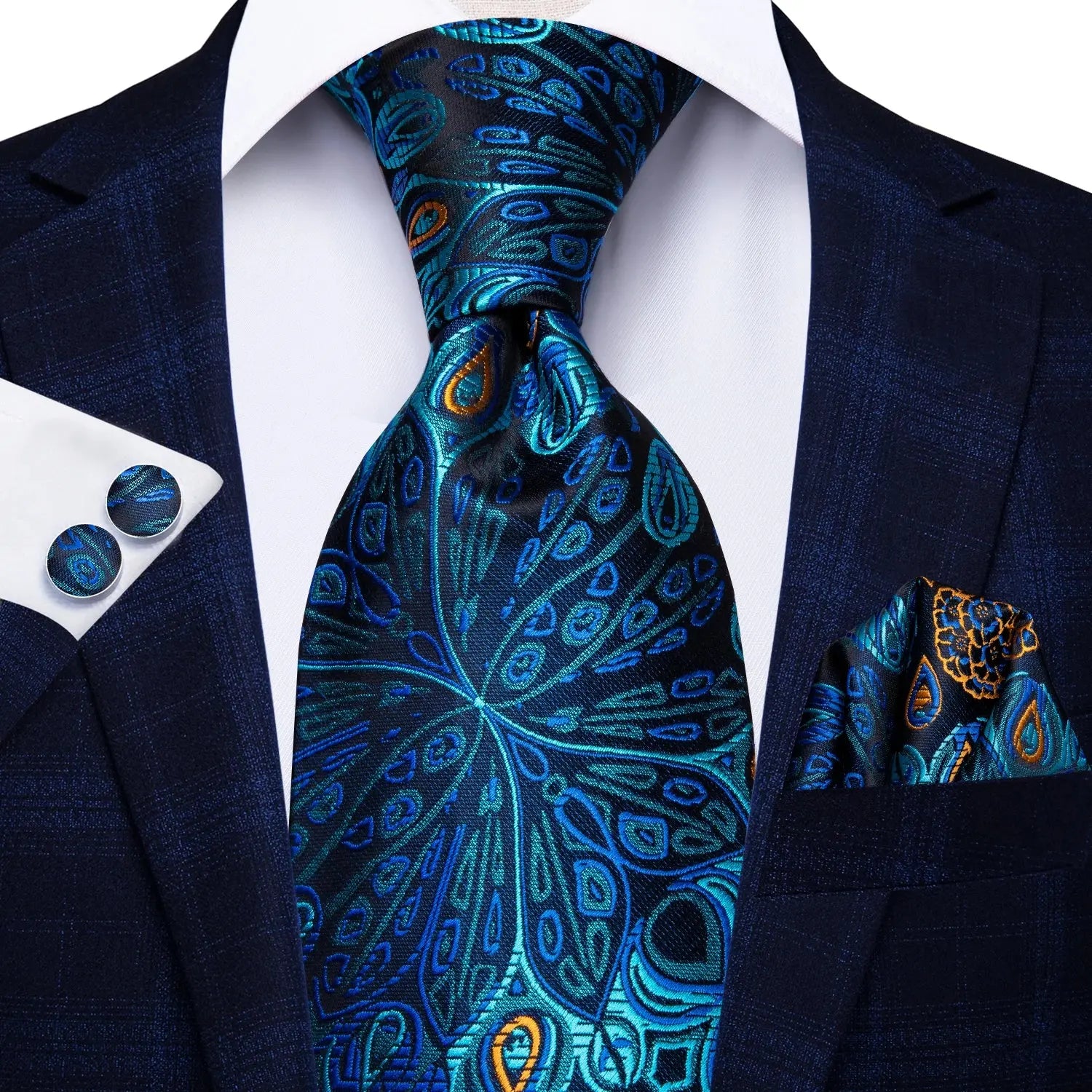 Luxurious paisley tie set designed to leave a lasting impression.
