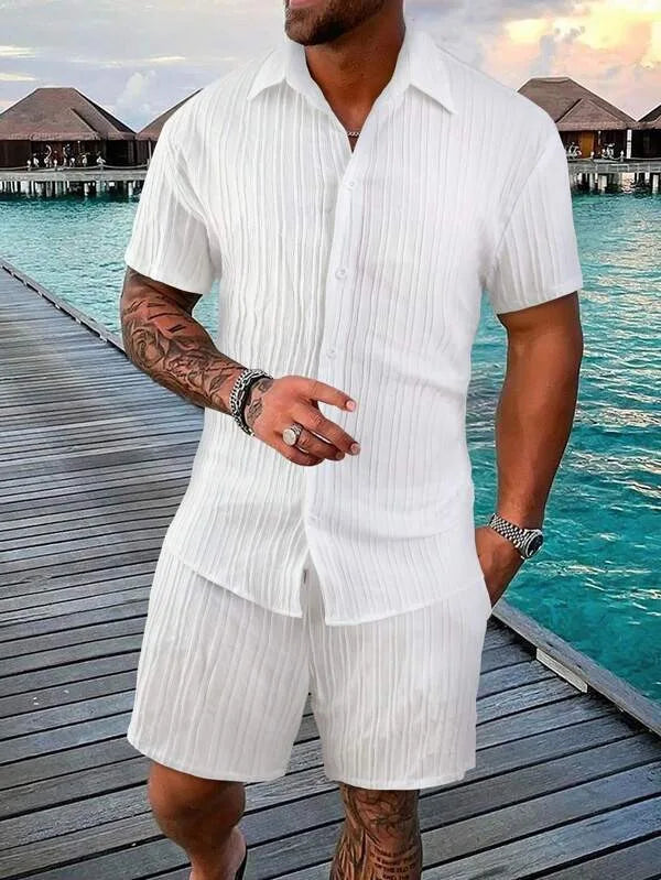 Men's Multi-Color T-Shirt & Shorts Set