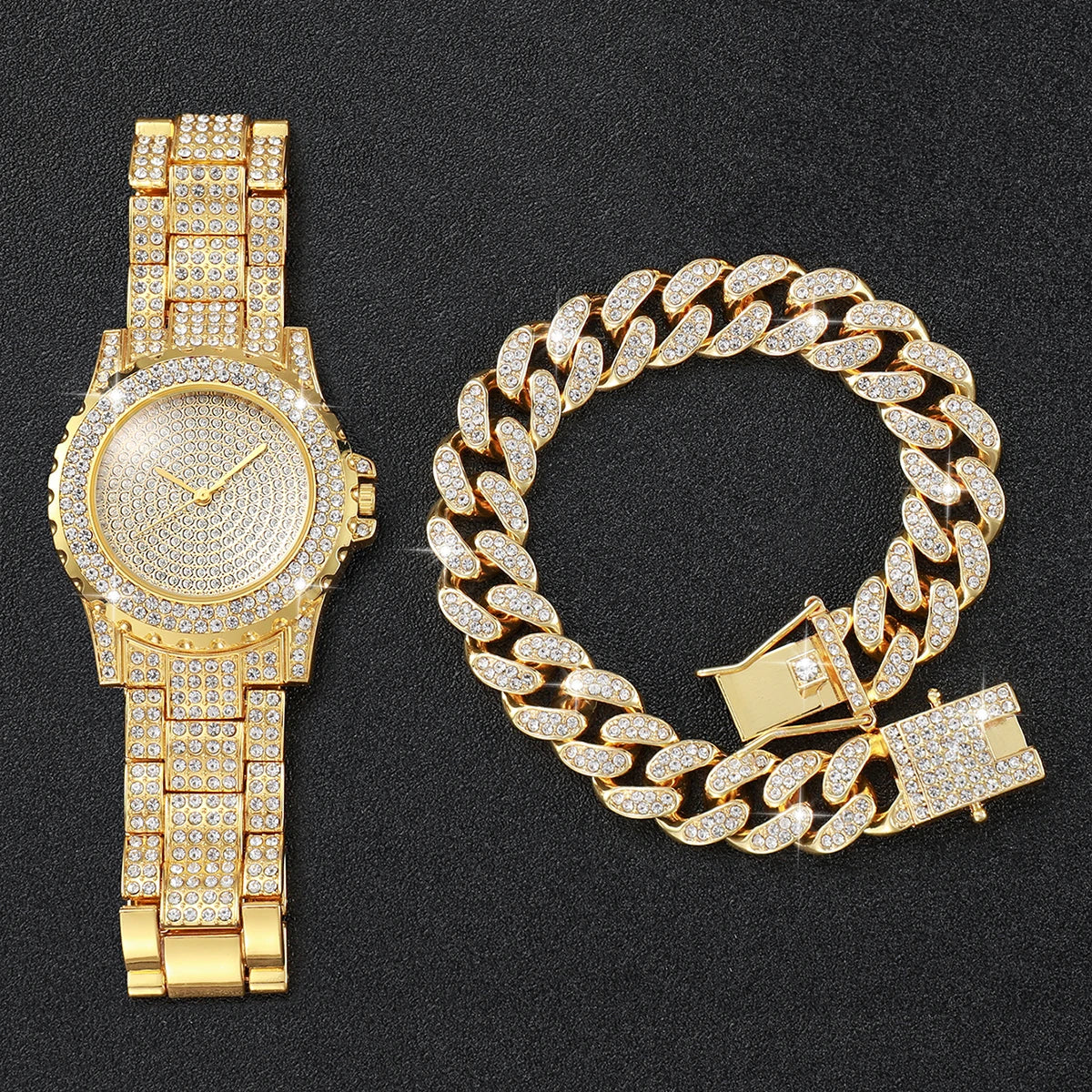 Close-up of the quartz movement watch showcasing its radiant stainless steel band.