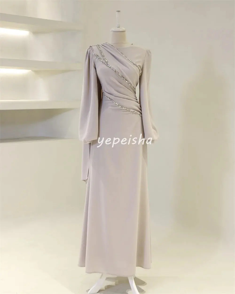 Sophisticated evening gown designed for comfort with a seamless integrated bra.