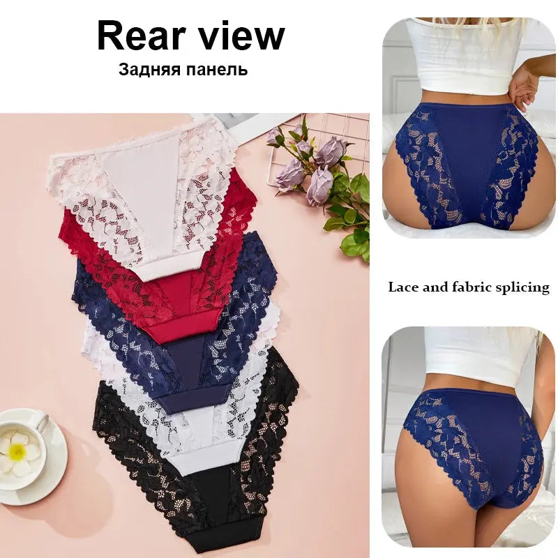 High-waist lace briefs in nude, designed to contour and enhance natural curves.