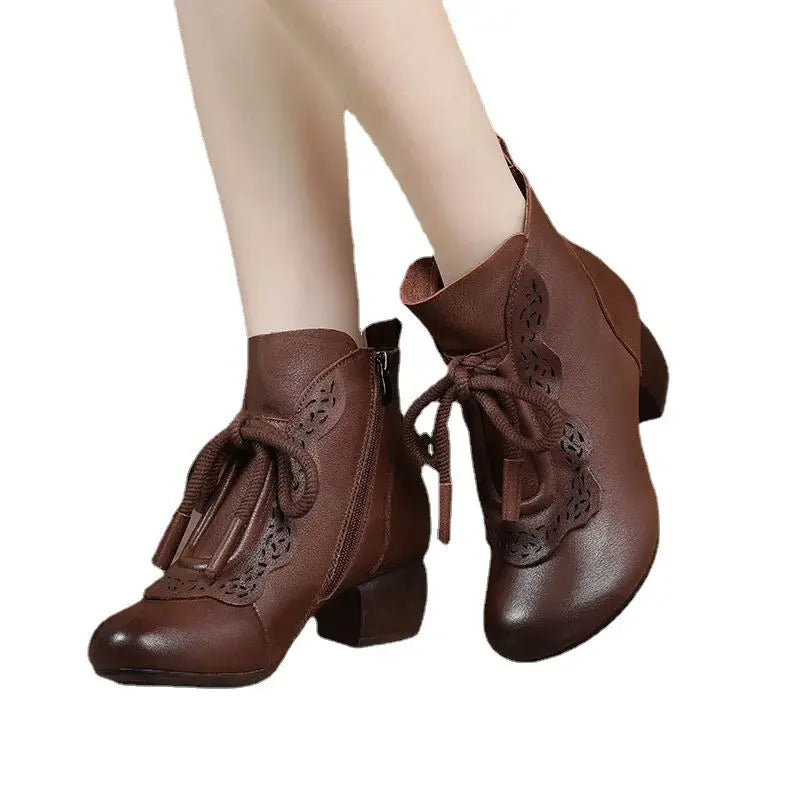 Winter Whispers boots showcasing handmade craftsmanship and quality.