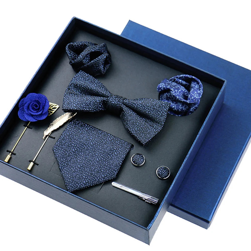 Sophisticated formal accessory kit with textured tatting craftsmanship