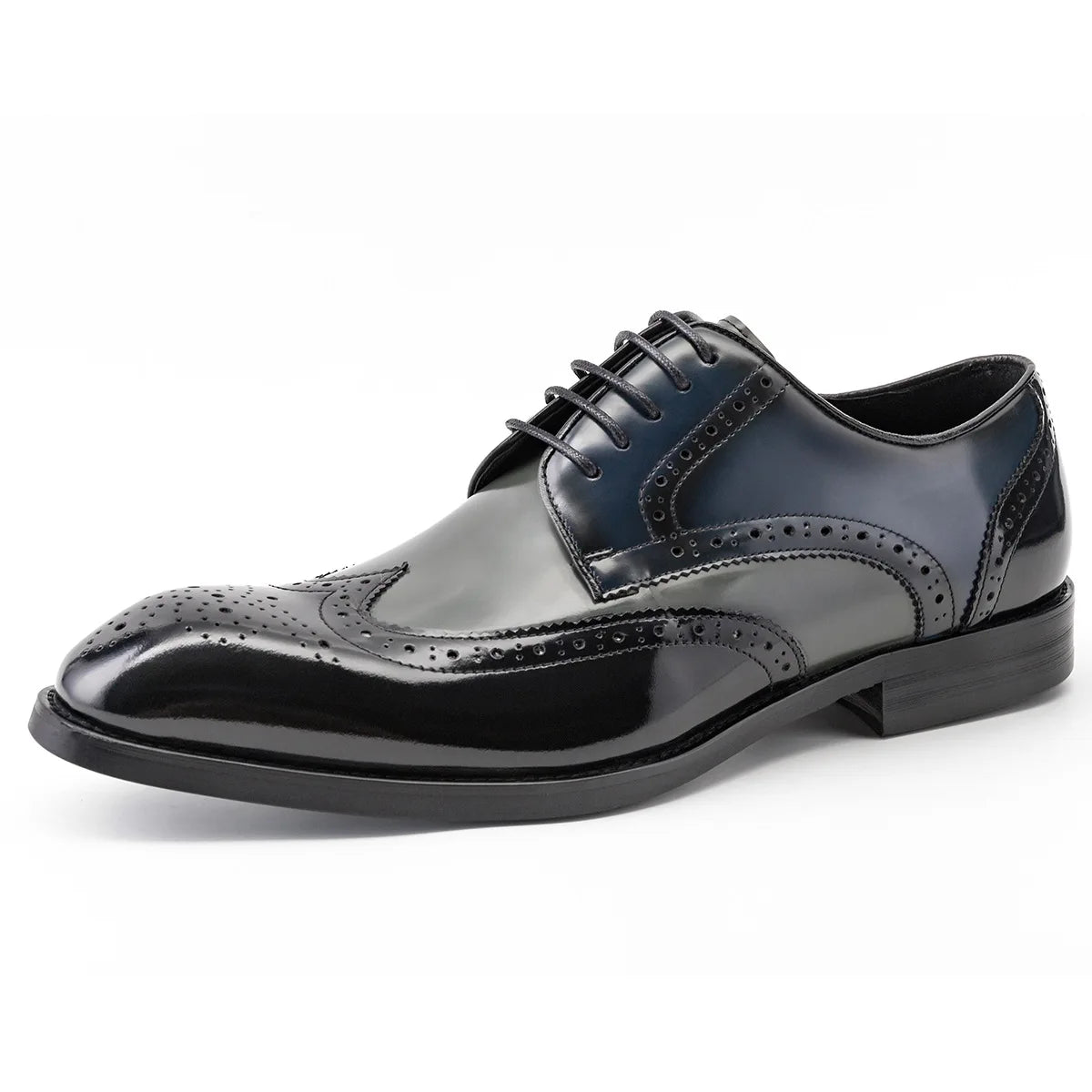 Sophisticated pointed toe dress shoes with genuine leather upper and cushioned insole for business attire