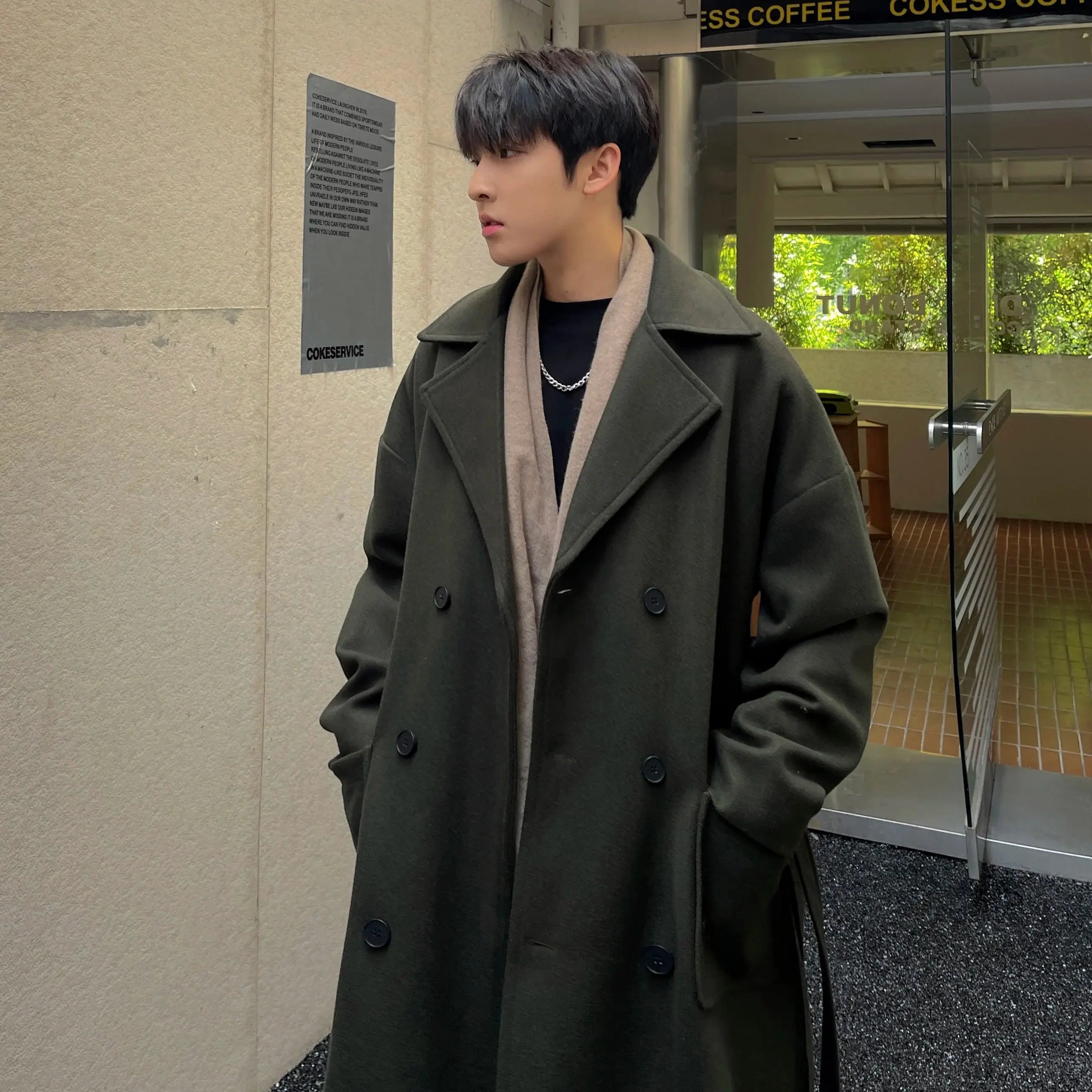 Sleek elongated silhouette of the Winter Sentinel, showcasing its tailored fit and urban style.