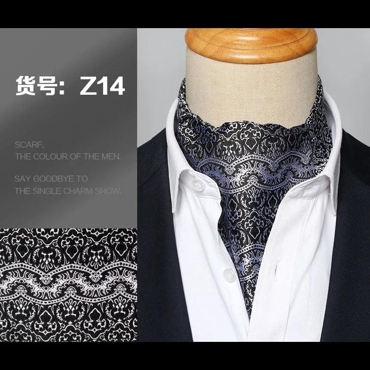 Elegant British style ascot in polka dot design