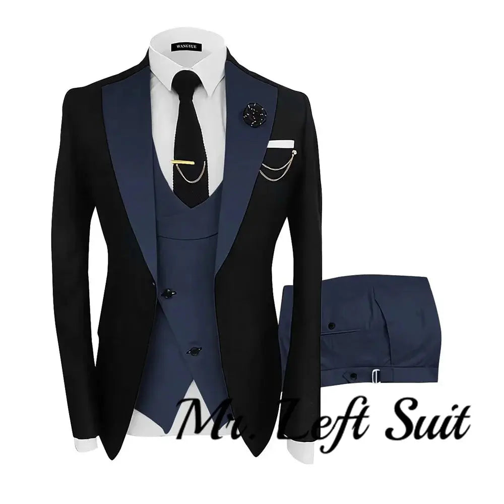 Sharp tailored suit set in a rich burgundy, perfect for formal events.