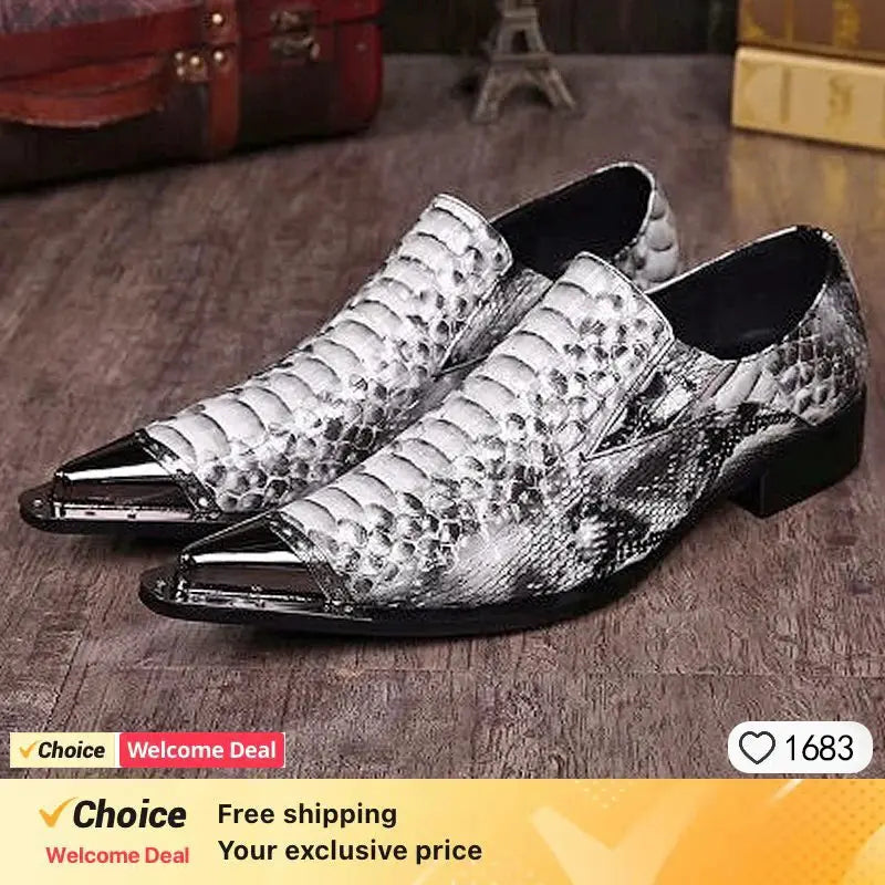Metallic pointed formal shoes with crystal embellishments perfect for sophisticated occasions