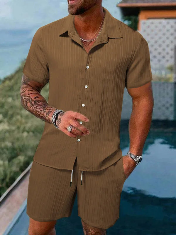Men's Multi-Color T-Shirt & Shorts Set