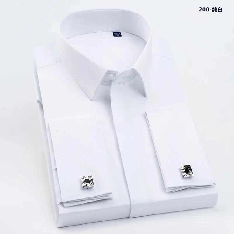Long sleeve shirt ideal for stylish groom wear.