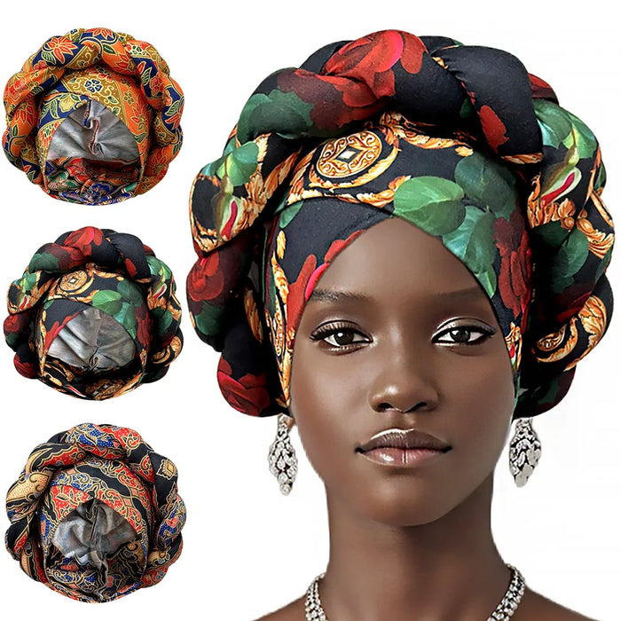 Braided Floral Turban Cap
