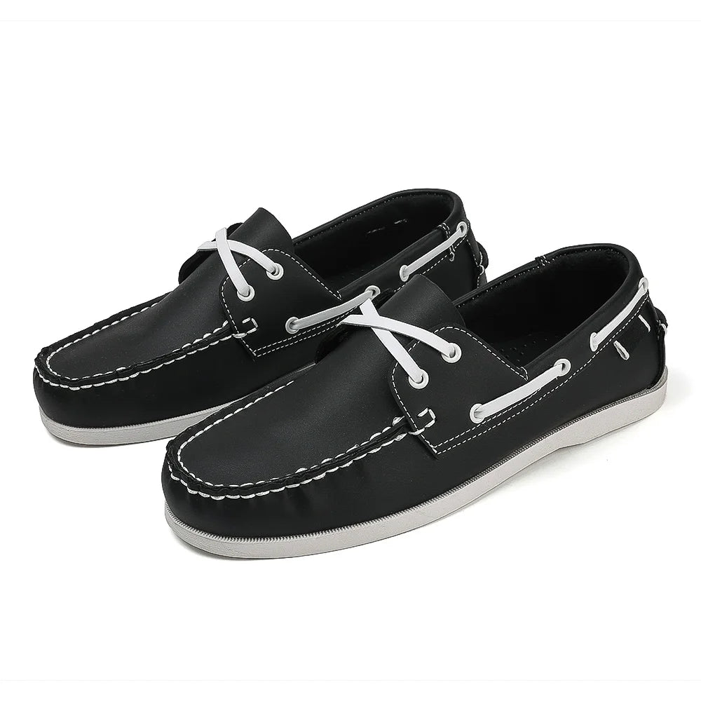 Rear view of slip-on loafers highlighting comfortable fit and summer-ready breathable design