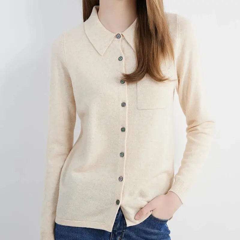 Cozy red Whisper-Soft Merino Cardigan made from 100% fine Australian wool.