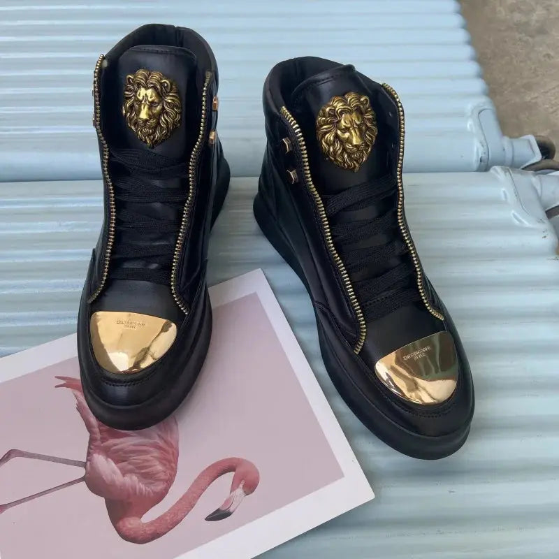 High-top sneakers featuring a modern design for bold moves.