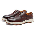 Timeless black derby shoes with breathable upper and reliable traction sole