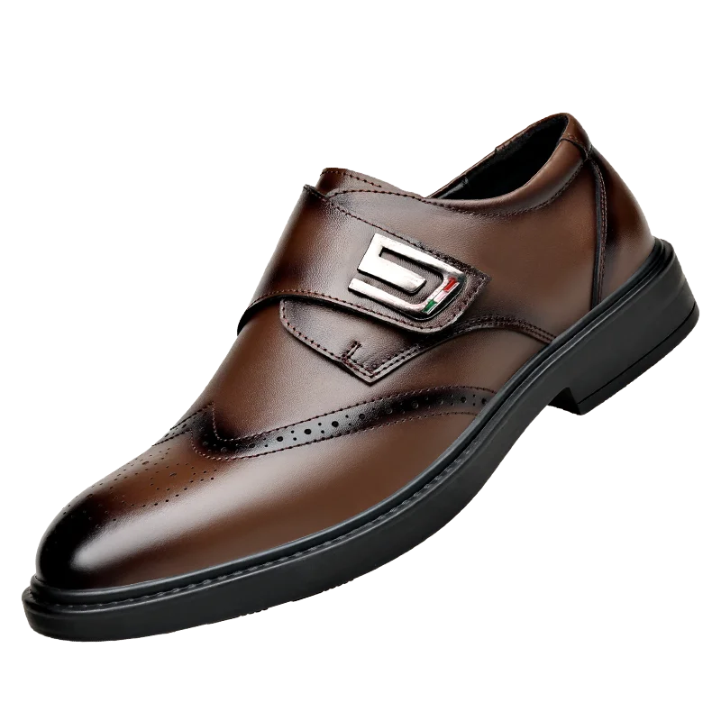 Durable black leather dress shoes ideal for boardroom and professional settings.
