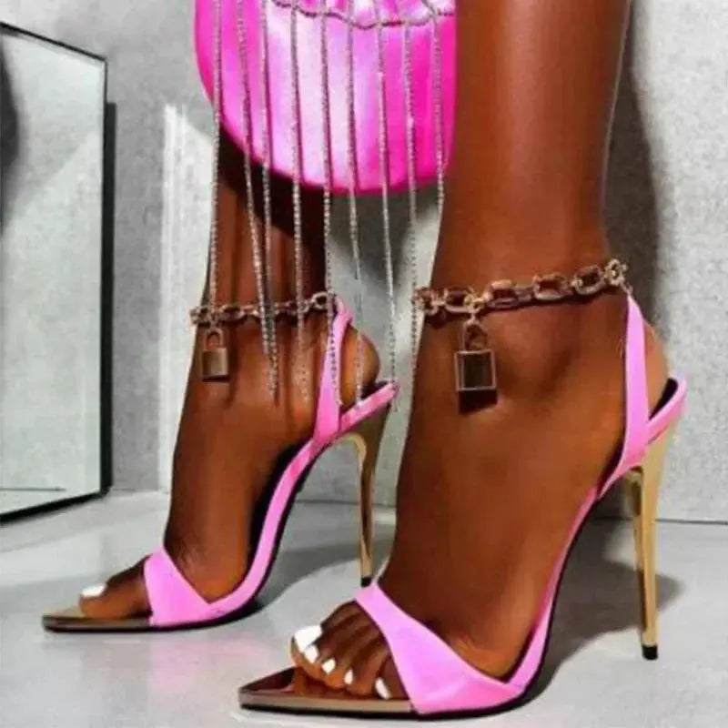 Midnight Allure heels showcasing luxurious microfiber insole for all-night comfort.