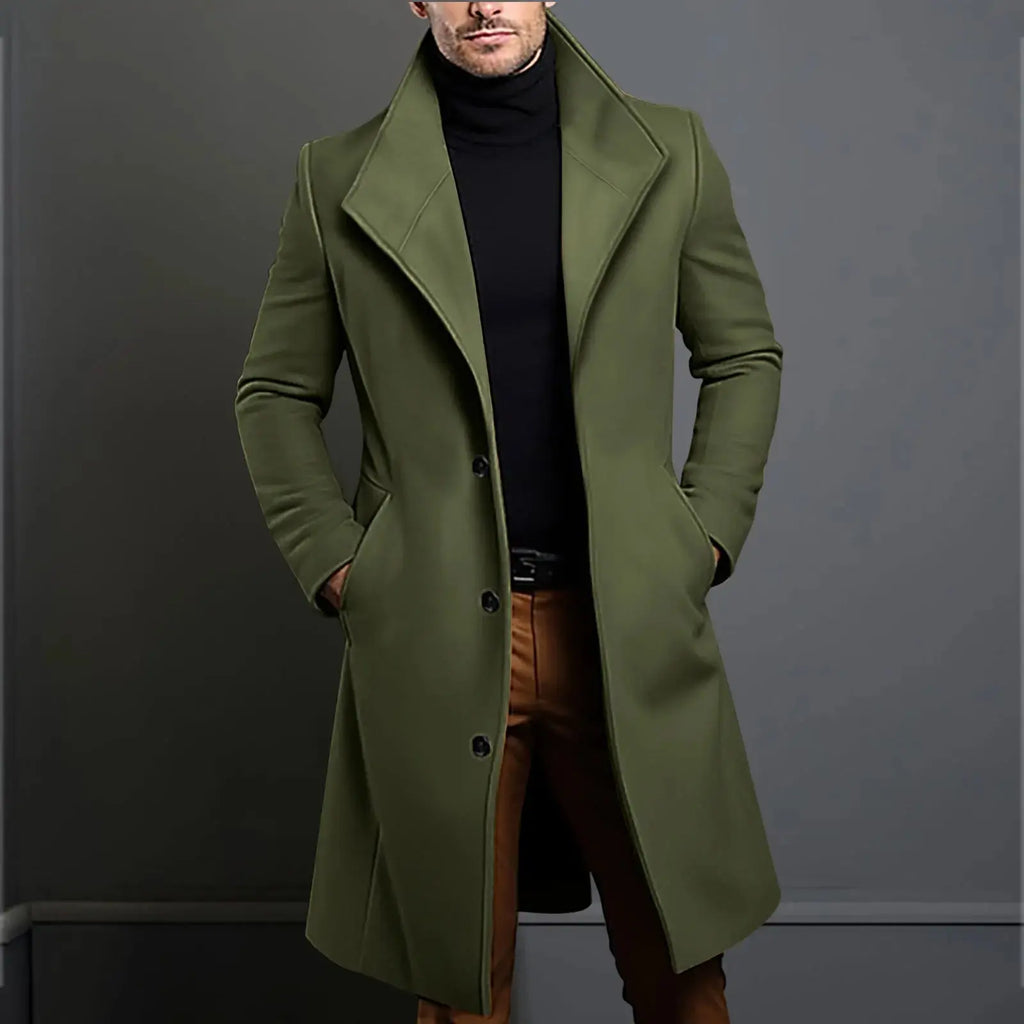 Close-up of the woolen blend fabric showcasing durability and warmth for winter.