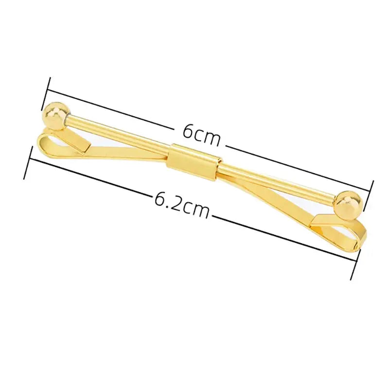 Durable copper alloy tie clasp, ideal for maintaining a polished look all day.