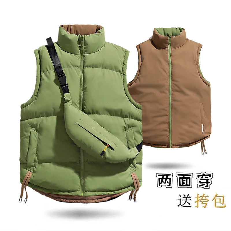 Functional Chill-Proof Vest with zip closure, keeping warmth in and chill out during outdoor activities.