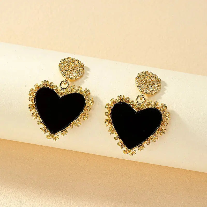 Lightweight Heartfelt Whispers Dangle Earrings in zinc alloy, ideal for long wear at sophisticated gatherings.