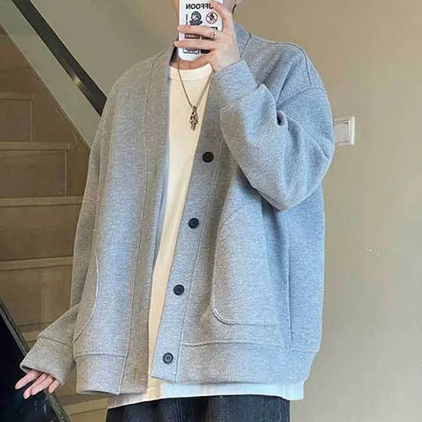 Autumn Whisper cardigan in soft fabric, perfect for cool evenings and casual outings.