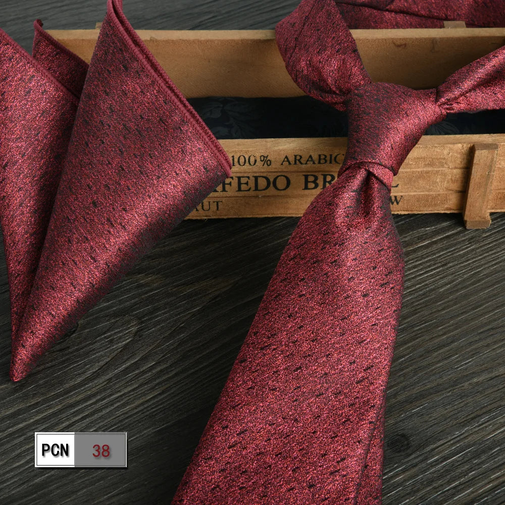 Premium wine-red tie that adds sophistication to any outfit.