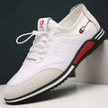 Top view of lightweight men's sneakers highlighting the sleek and modern look.