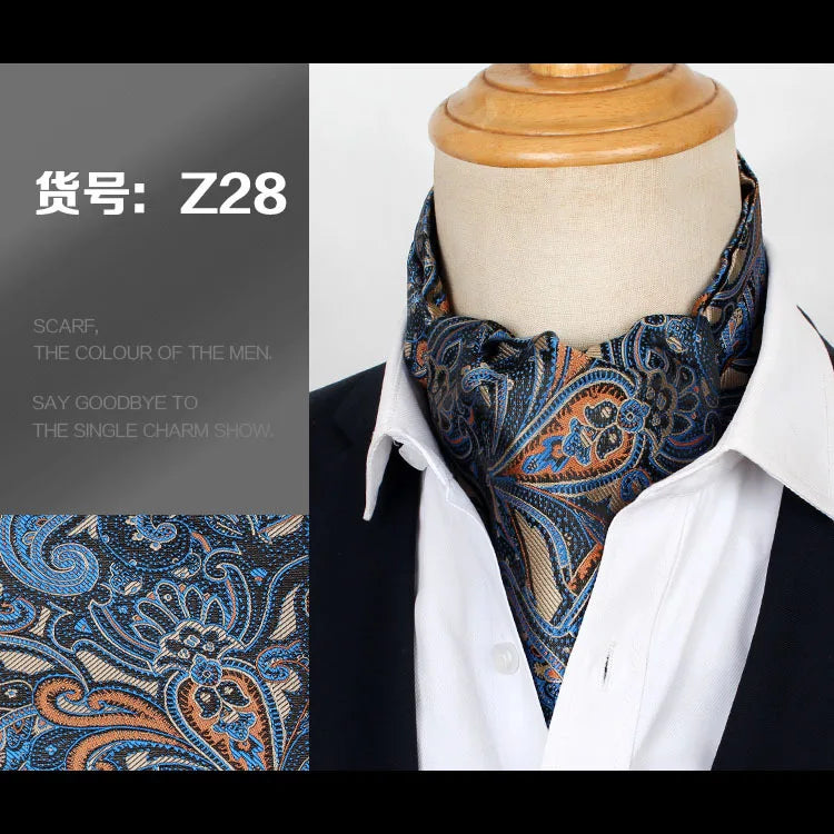 Traditional British cravat with playful dot design