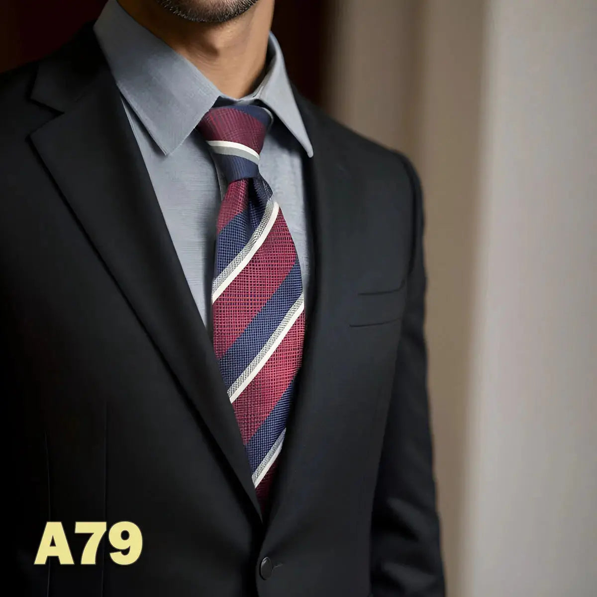 Rich maroon tie featuring elegant jacquard patterns for a polished look.