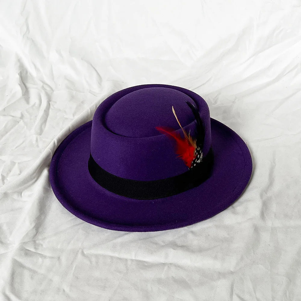 Feather-Touched Fedora on a mannequin, highlighting its modern classic design.