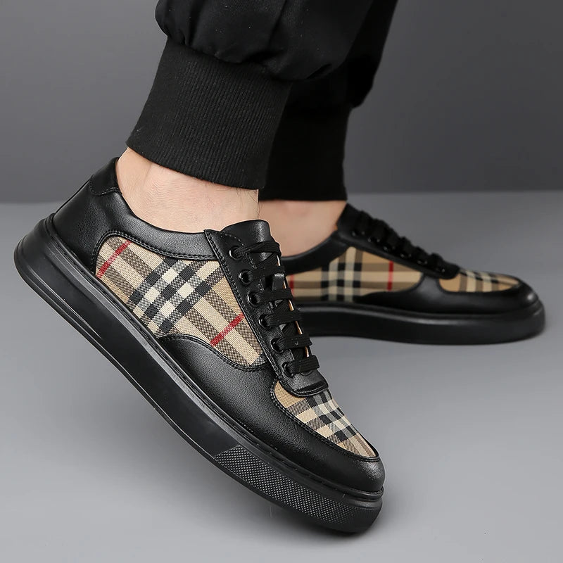 Close-up of breathable platform skate shoes with secure lace-up closure and ventilation design