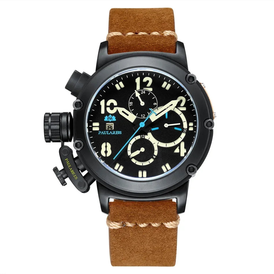 Stylish wristwatch perfect for commanding attention and respect.