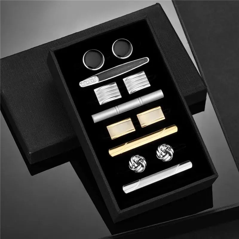 Durable metal cufflinks featuring a timeless design for formal wear.