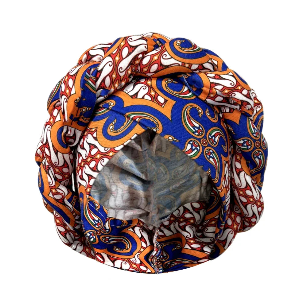 African Women Turban Cap & Big Braid Head Wrap