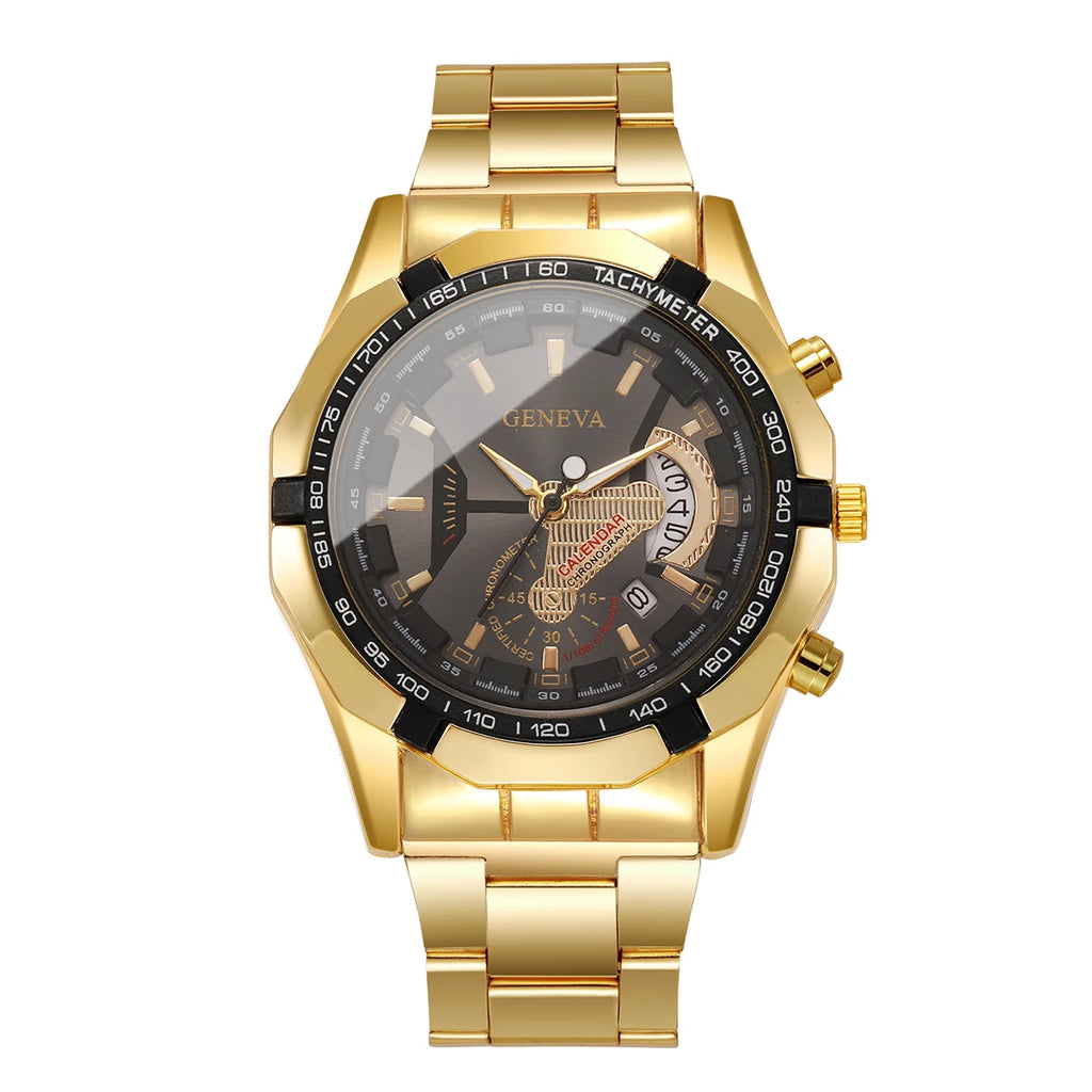 Versatile watch transitioning from business to casual settings effortlessly.