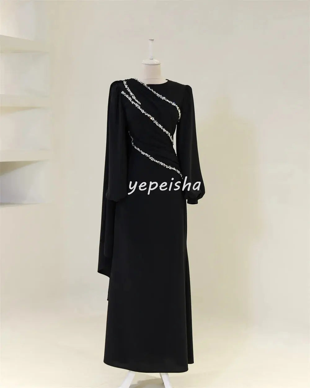 Luxury night dress adorned with sparkling sequins for a stunning presence.