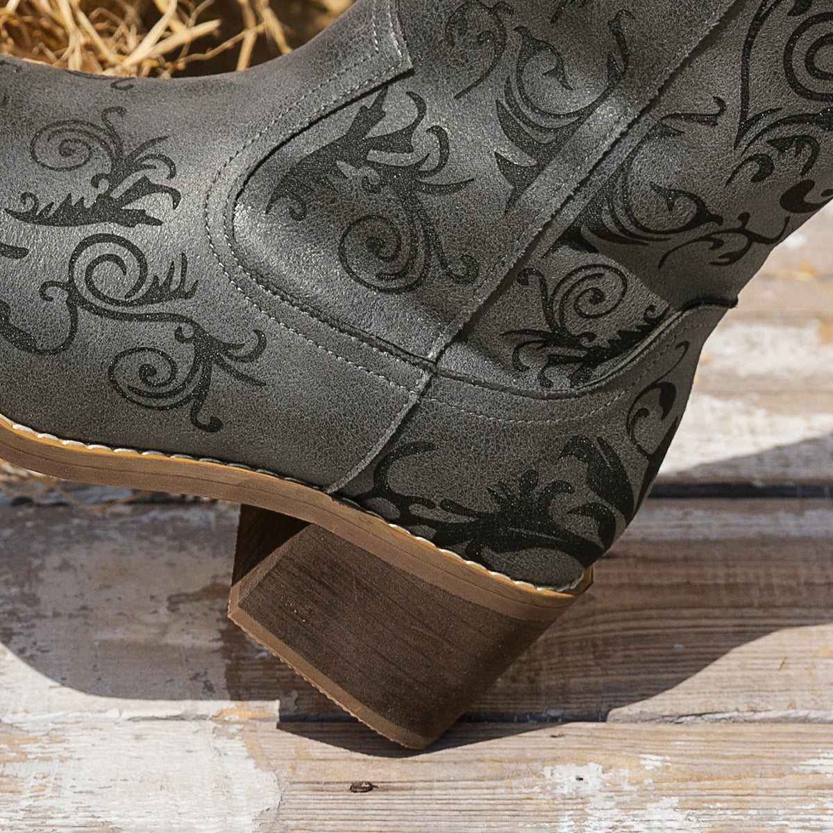 Embroidered waterproof boots perfect for autumn and spring wear
