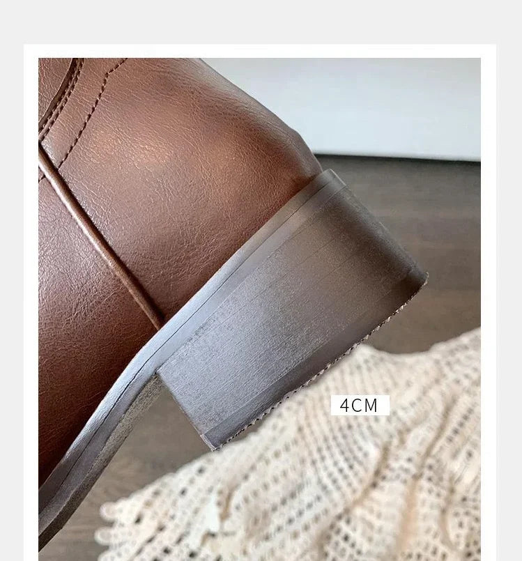 Embroidered square toe boots in genuine leather with traditional cowboy styling