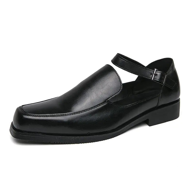 Men's formal footwear in black, perfect for high-stakes meetings and events.