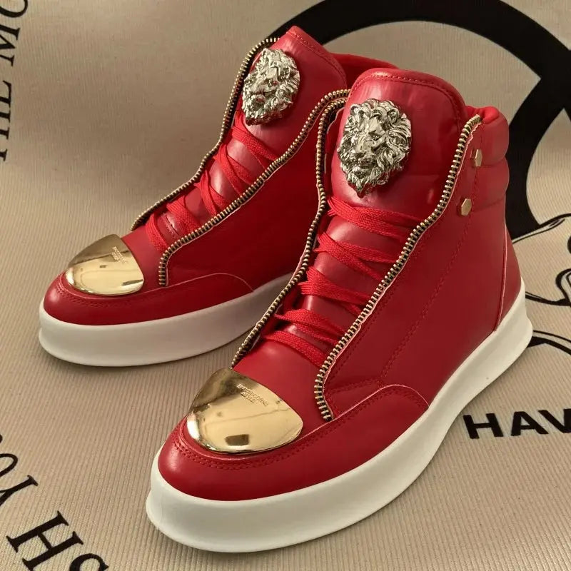 Stylish high-top sneakers with sweat-resistant materials for durability.