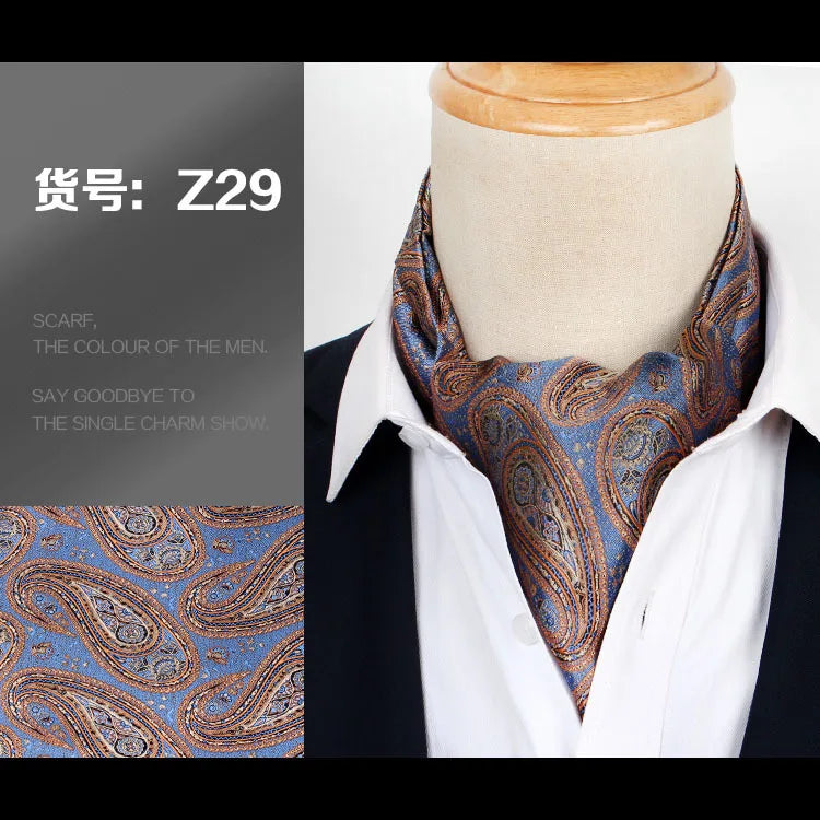 Vintage-inspired gentleman's cravat with dotted design
