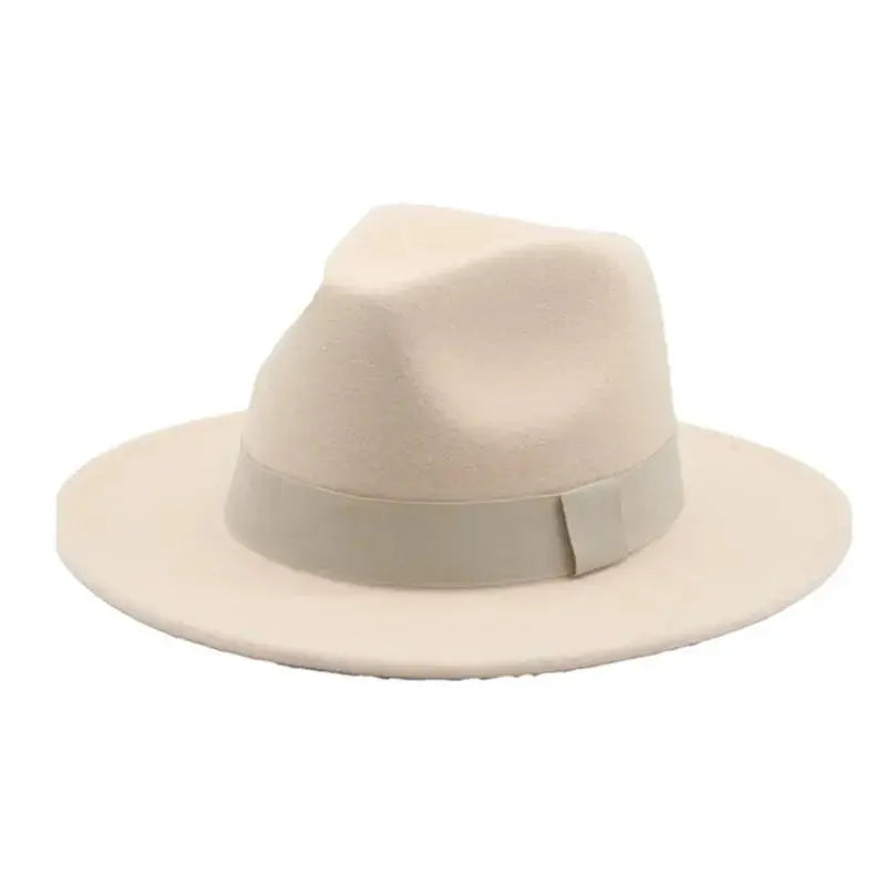 Stylish beige fedora, a must-have fashion accessory for women.