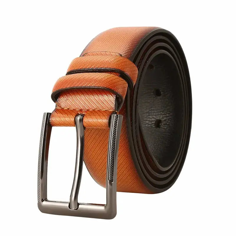 Durable PU leather belt showcasing its comfortable design.