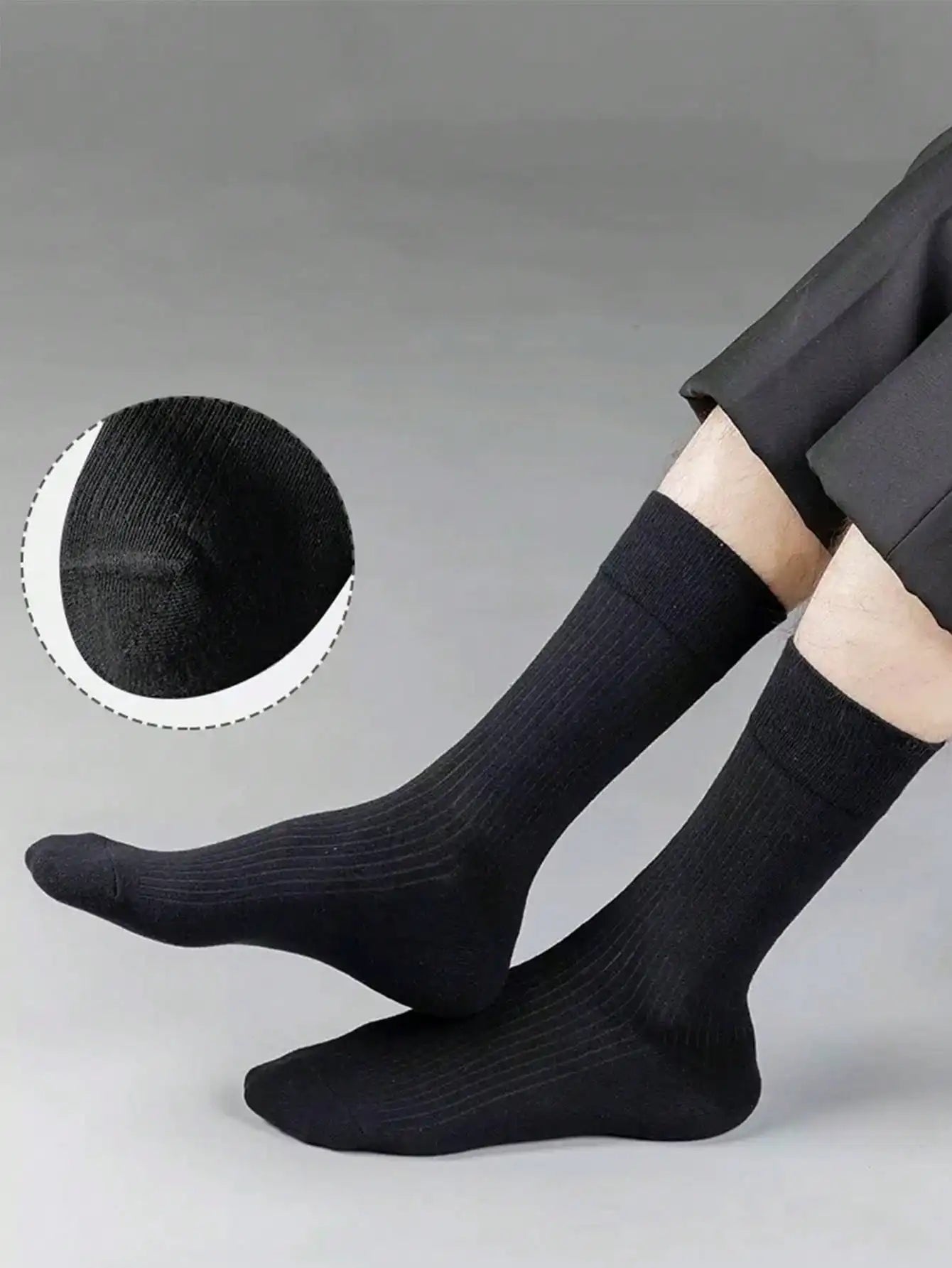 Durable men's dress socks featuring odor-resistant technology for all-day freshness.