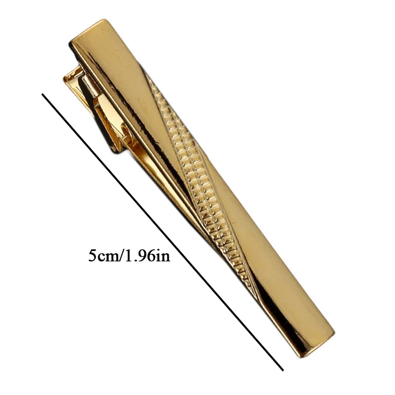 Secure clasp rose gold tie clip, ideal for formal events.