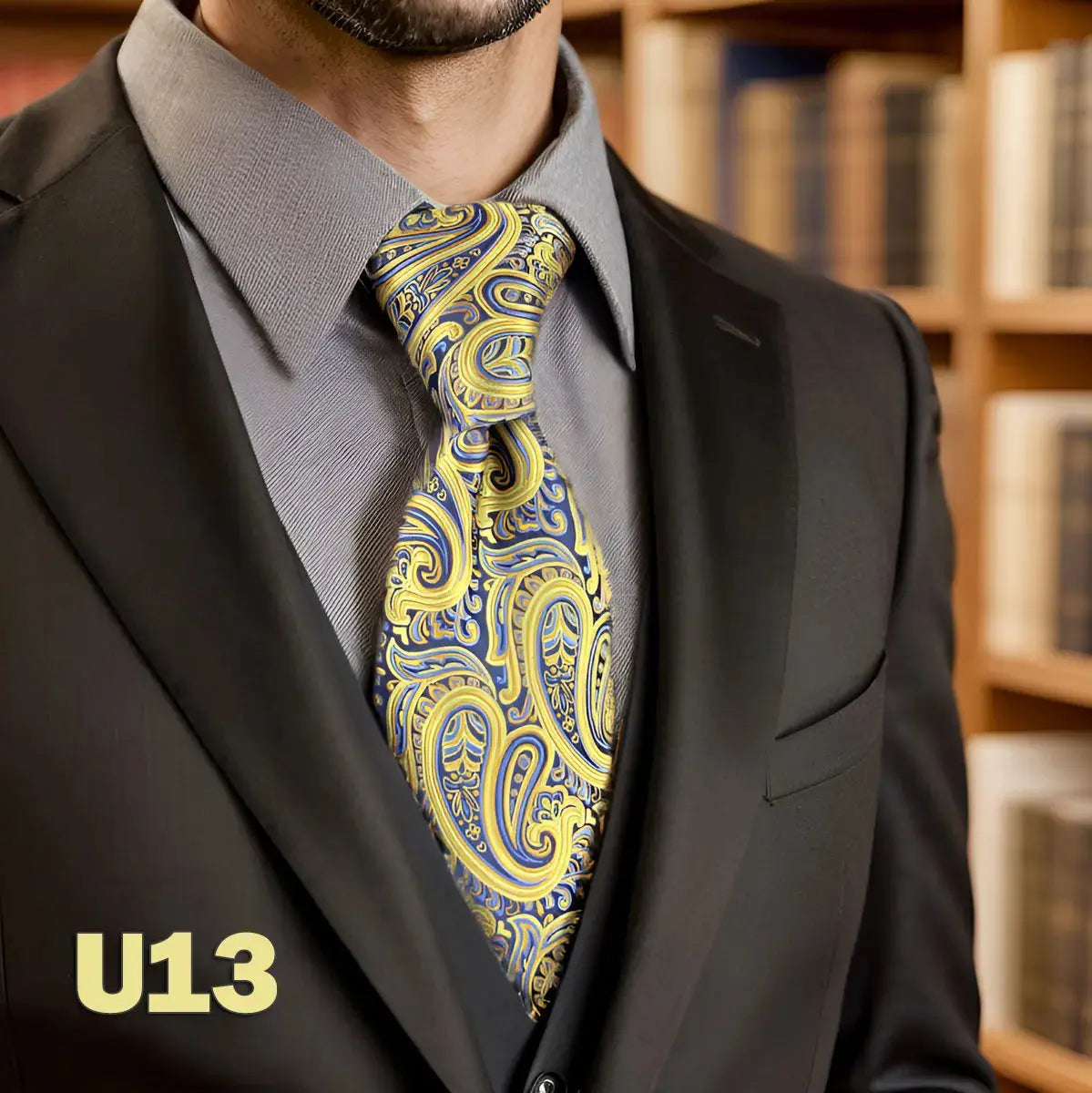 Sophisticated grey tie featuring elegant designs, perfect for business meetings.