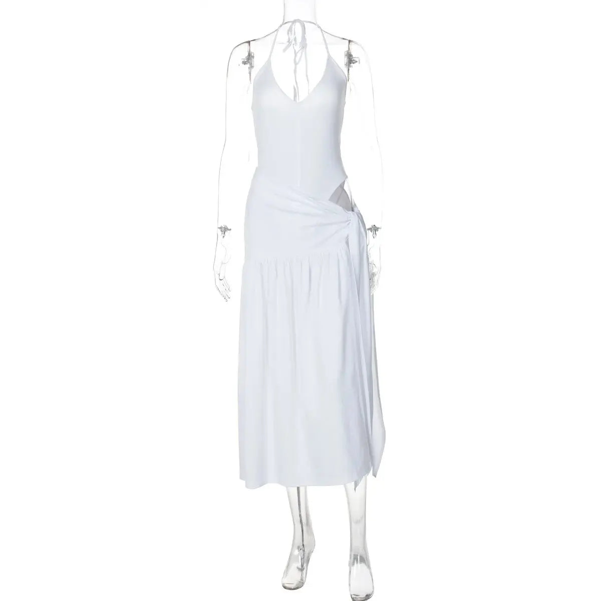 Backless jumpsuit with a sophisticated silhouette for women.