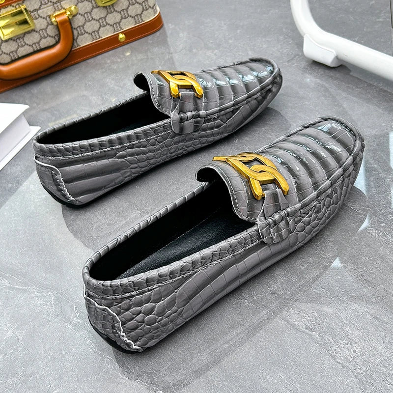 Comfortable PU leather loafers with cushioned insole for all-day wear